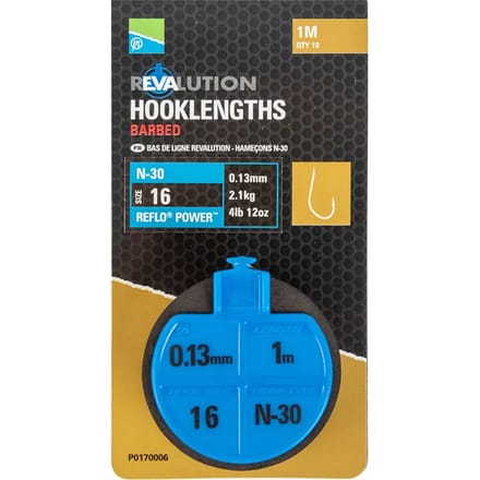 Footer Preston revalution hooklengths n30 (x10)
