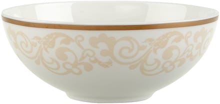 Villeroy & Boch eetschaal - Rond - Geelkoper, Wit