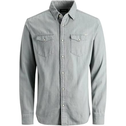 Overhemd Lange Mouw Jack &amp; Jones 12138115 SHERIDAN-LIGHT GREY