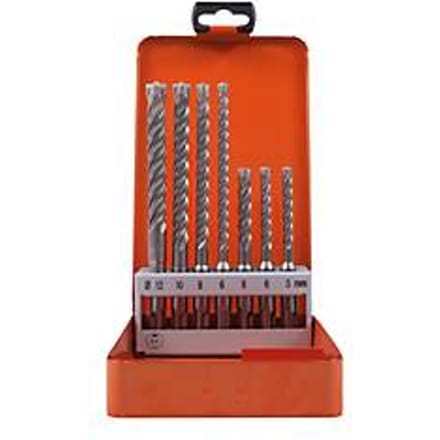 ''PROJAHN'' Hamerborenset , Rocket-5 SDS+ Quattro-X, 4 snijder , 7-dlg, ø 5-12mm Metalen cassette