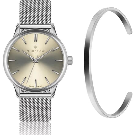 Horloge en armband in gaas Philipp Blanc Lugano