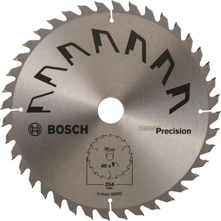 Bosch RUNDSAVKL 254X30MM T40 PRECISION