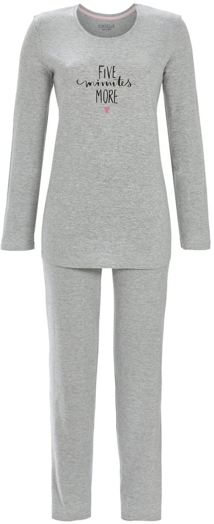 Grijze melange pyjama Ringella - Grijs - Maat - 38