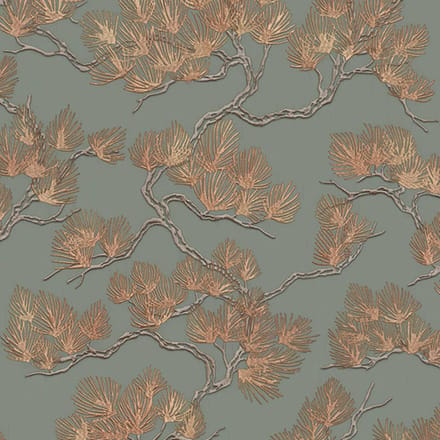 DUTCH WALLCOVERINGS Behang Pine Tree groen