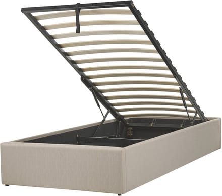 DINAN - Kinderbed - Donker Beige - 90 x 200 cm - Polyester
