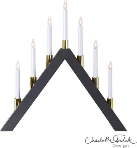 Star Trading LED lichtboog 'Halla', 7 lampjes, hout, antraciet