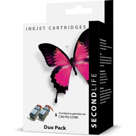 SecondLife - Duopack Canon PGI 525 Black