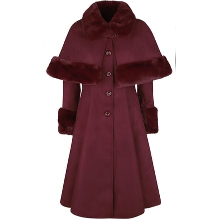 Hell Bunny - Gothic Lange jassen - Capulet Coat - L tot XXL - voor Vrouwen - rood