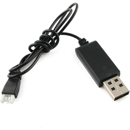 USB-oplaadkabel voor Syma X5C RC Quadcopter | Eenvoudig te gebruiken | Hoogwaardig kunststof en metaal | Zwart zwart