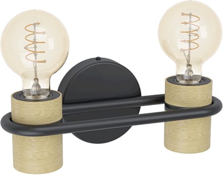 EGLO Chieveley Wandlamp - E27 - 28.5 cm - Zwart