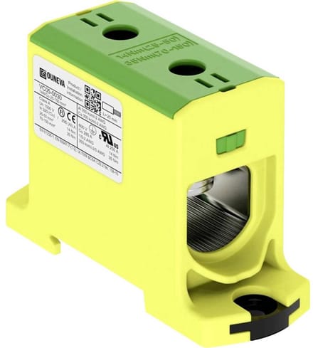 Ouneva Group VC05-0030 Verdeelblok Schroeven Geel-groen 1 stuk(s)