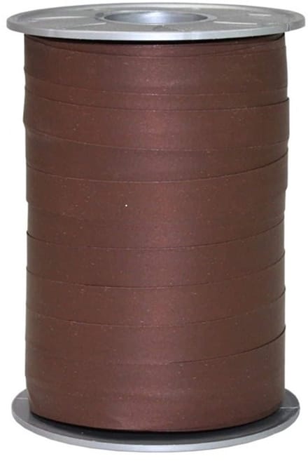 Krullint Paperlook Espresso Bruin Mat – Cadeaulint - 10mm