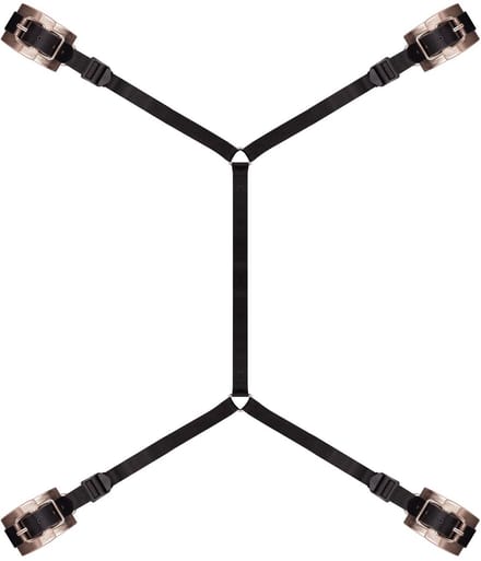 Rosy Gold - Under-Mattress Restraint Set - Zwart