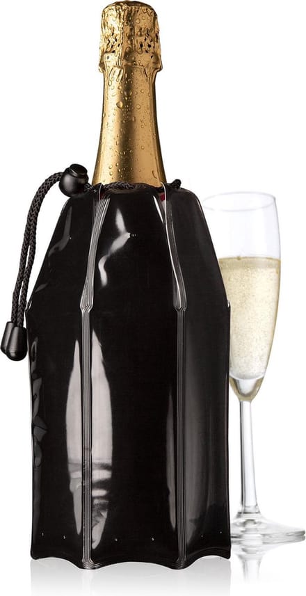 Vacu Vin Champagnekoeler Active 1 Liter 15,5 X 21,5 Cm Zwart
