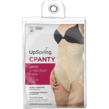 UpSpring, C Panty, Soins post-césarienne avec panneau en silicone, 1X/2X, Nude, 1 unité beige