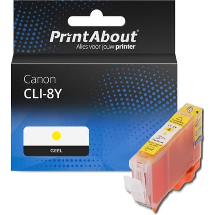 PrintAbout huismerk Inktcartridge CLI-8Y Geel Geschikt voor Canon