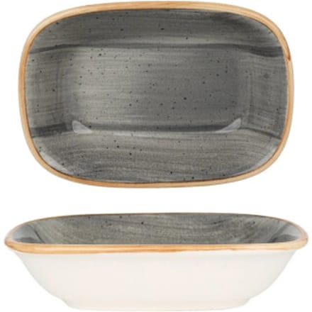 Bonna Serveerschaal - Aura Space - Porselein - 12x8.5 cm - set van 2