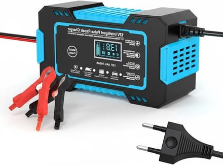 Acculader Auto - Batterij Oplader - Voertuig Onderhoud - Automatische Stop - 12V 6A - Blauw