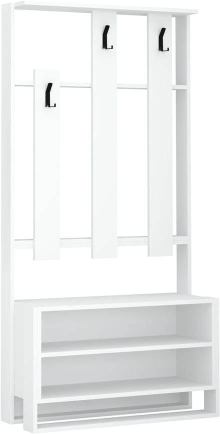 Hocus Picus Kapstok Staand 3 Haken - Wit - 36x180 cm