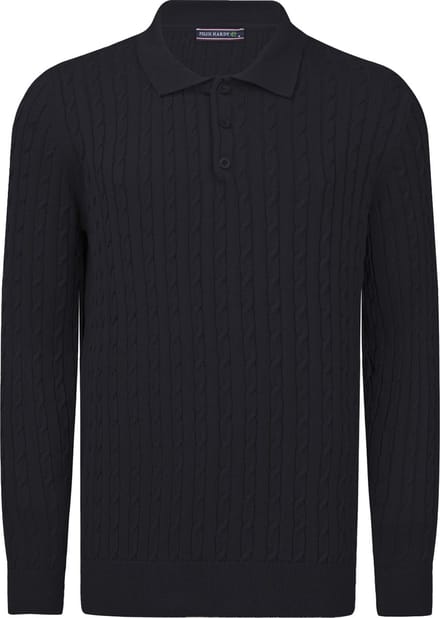 Felix Hardy Gebreide Trui - Sweater - 100% Katoen Heren Navy - L