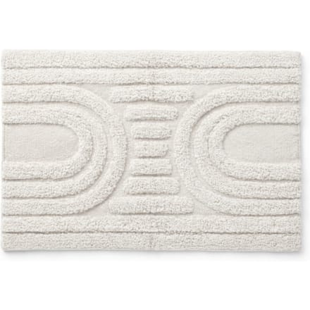 Casa di Elturo Badmat katoen boho squares franjes /wit – 50 x 80 cm