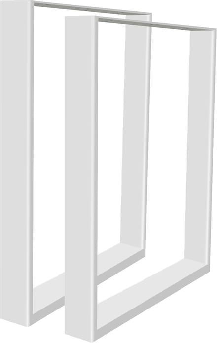 PIPIPOXER-Tafelpoten 60×72 cm meubelpoot–Set van 2–Industrieel,Wit