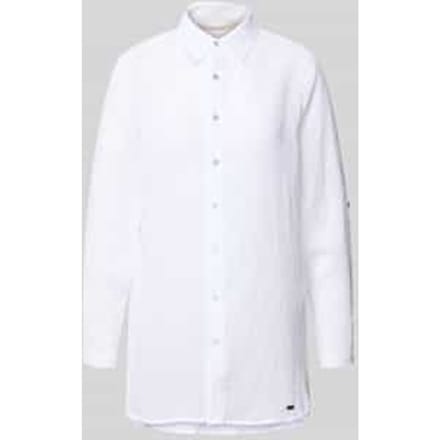 relaxed fit overhemdblouse met verlengd rugpand model 'Gary'