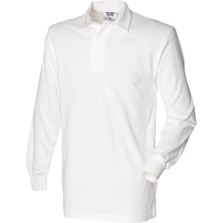 Origineel rugbyshirt voor heren op de eerste rij M wit