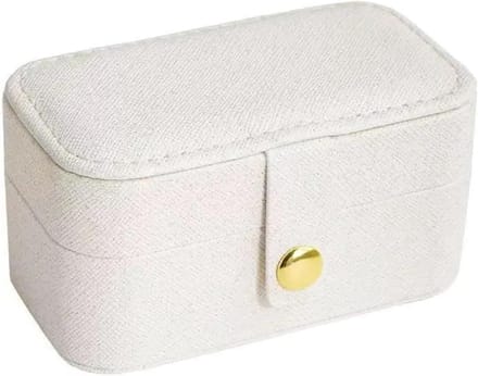 Draagbare Sieradendoos - Reisetui Organizer - Sieraden Opbergen - Met Verwijderbare Sleuf - 10x10x10 mm - Wit
