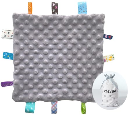 Dailygoods- Knuffeldeken Elektrisch - Sensorische Troostdeken - Veiligheidsdeken - 100% Polyester - 24x24 cm - Machinewasbaar