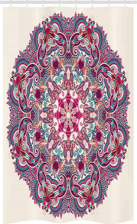 ABAKUHAUS Mandala douchegordijn – 120x180 cm – Polyester – veelkleurig