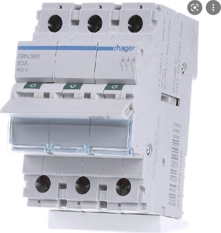Uitschakelaar Meerdere kleuren 3-polig 80 A 3x NO 400 V Hager SBN380