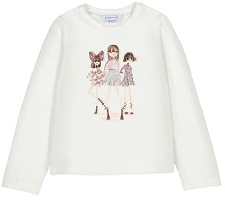 Mayoral creme T-shirtje meisjes print