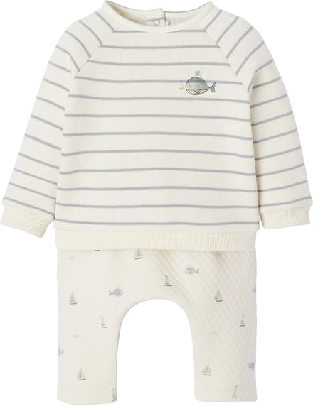 Vertbaudet Set sweater en broek baby