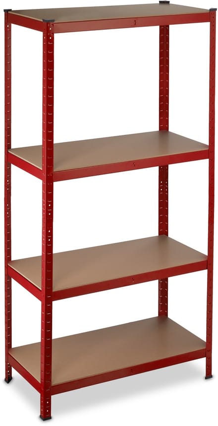 zware stelling - 70x150x30 cm - rood - set van 2