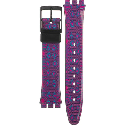 Swatch Plastic - Originals Medium (34mm) /Access/Solar/Musicall/Stop - G/SK/SL/SR/SS/SO28 AGB256 GB256 Snaky Purple Horlogeband