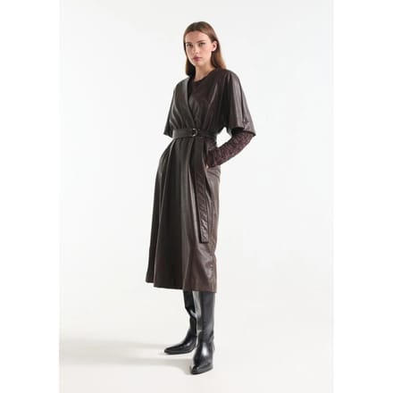 Jurk Jansen Amsterdam Linn LPU510 Jurk Dark Brown