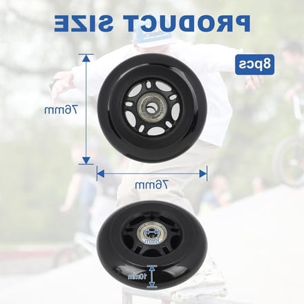 Set van 8 Inline Skates Wielen 76 mm met ABEC 9 Lagers voor Optimale Prestaties en Duurzaamheid