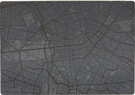 Place Maps Placemat Stadskaart Kopenhagen - Kunstleer - Kastanjebruin - 1 Stuk