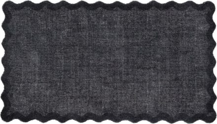 MD Entree - Design mat - Universal - Wave Border Anthra - Vloerkleed - Antislip - Machine wasbaar - 67 x 120 cm