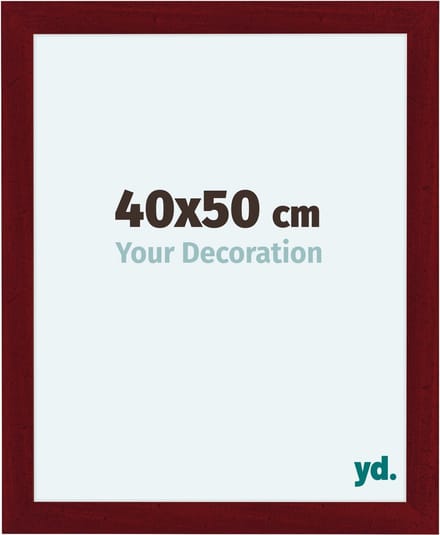 Your Decoration - Fotolijst 40x50 cm - MDF - Wijnrood Geveegd - Como
