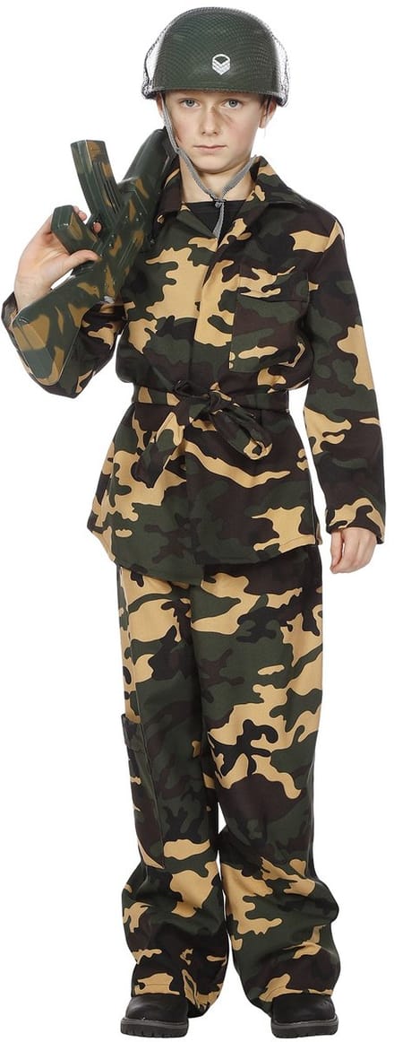 Leger verkleedkleding kind - Maat 128