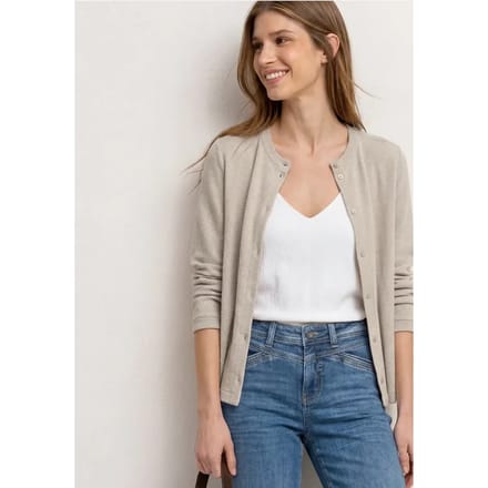 Vest met 3/4 mouwen in een gebreide look