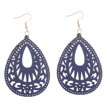 Jomide Oorhangers - Natuurlijk Blauw Ethnic - Dames