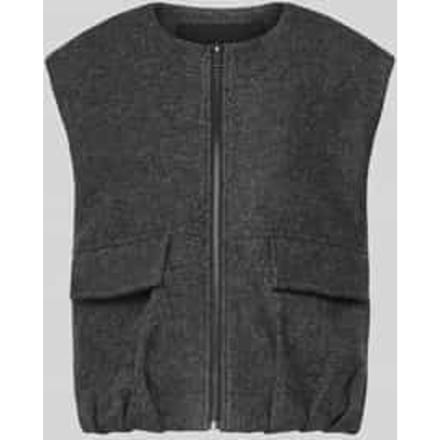 Regular fit bodywarmer van mix van viscose en wol Model 'Womaya'