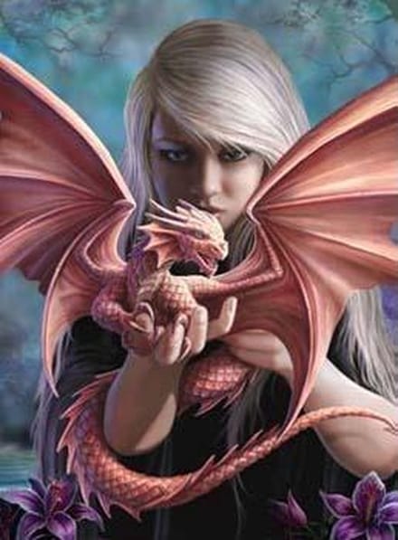Anne Stokes Wenskaart Dragonkin‎‎
