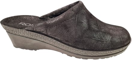 Rohde Zwarte Dames Pantoffels Open Hiel - Zwart - 43