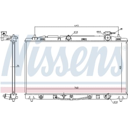 Radiator, motorkoeling NISSENS 646812