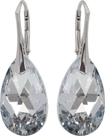 DBD - Zilveren Oorbellen - Kristal Elements - Druppel - Zilver - 22MM - Anti Allergisch
