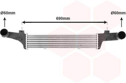 Van Wezel - INTERCOOLER VOOR MERCEDES BENZ SPRINTER 1995-2000 2105000400